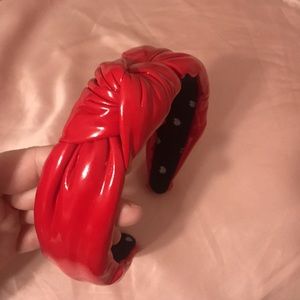 Lele Sadoughi Ruby Red Patent Headband❤️